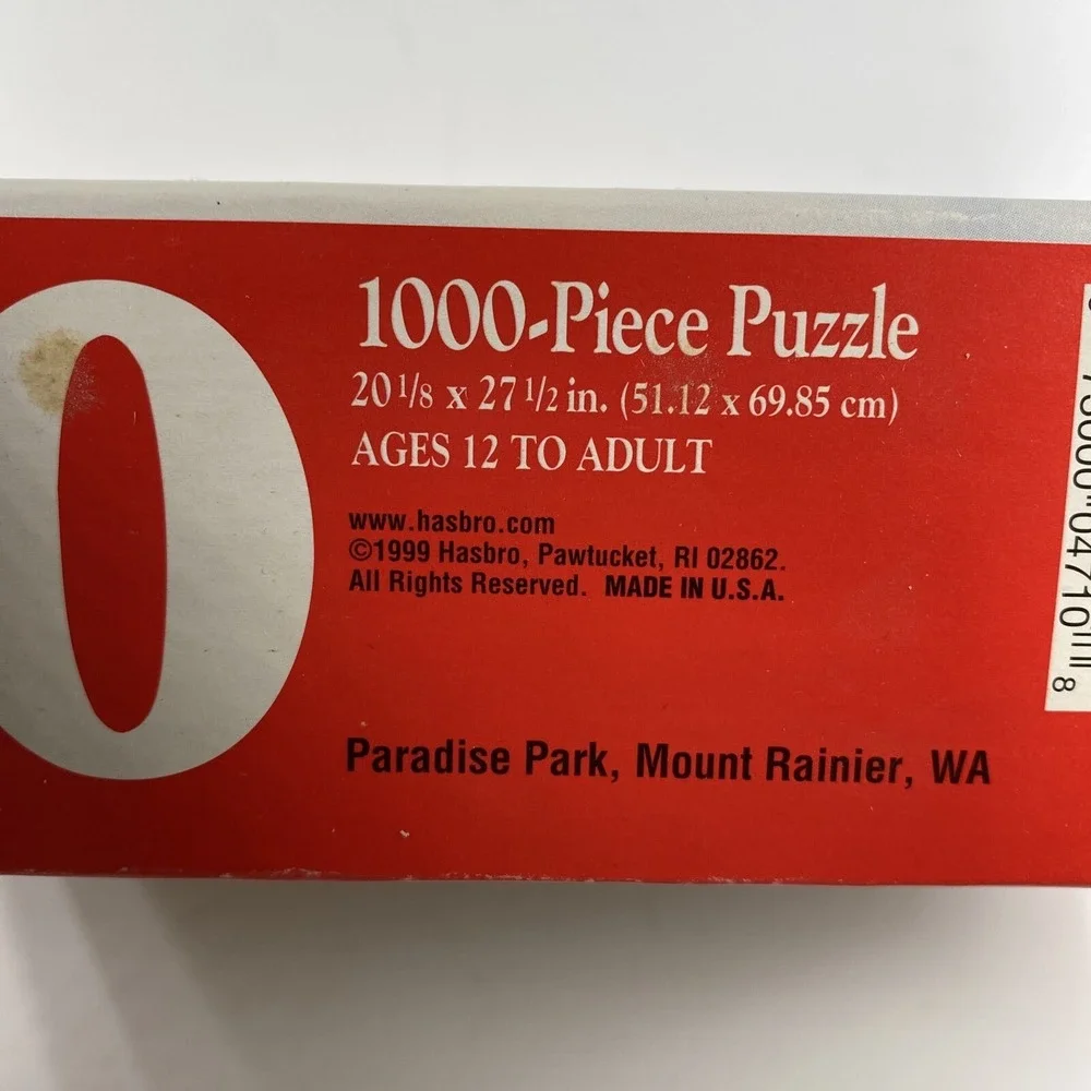 VTG Sealed Hasbro Guild Puzzle 1000 Piece Mt. Rainer National Park Floral Mounta